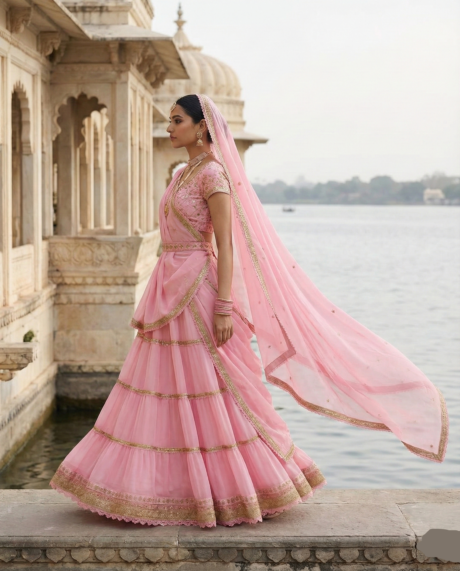 Gulabi Noor Lehenga