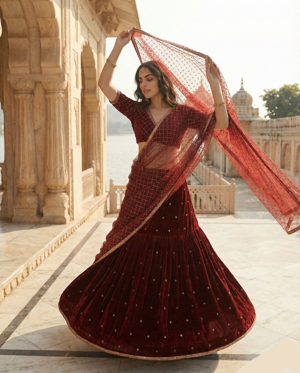 Rangmahal Velvet Lehenga ❤️