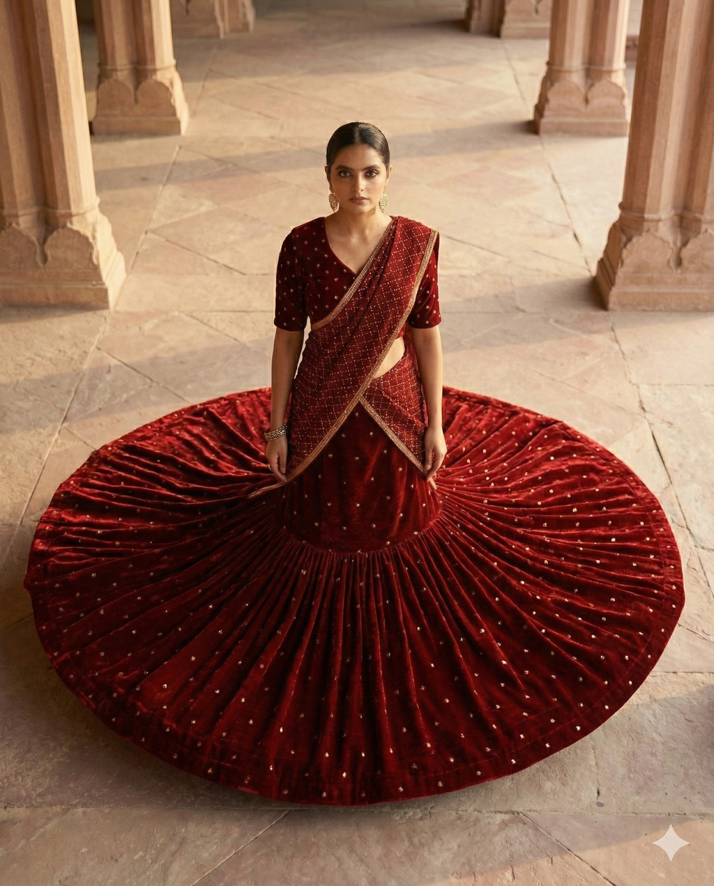 Rangmahal Velvet Lehenga ❤️