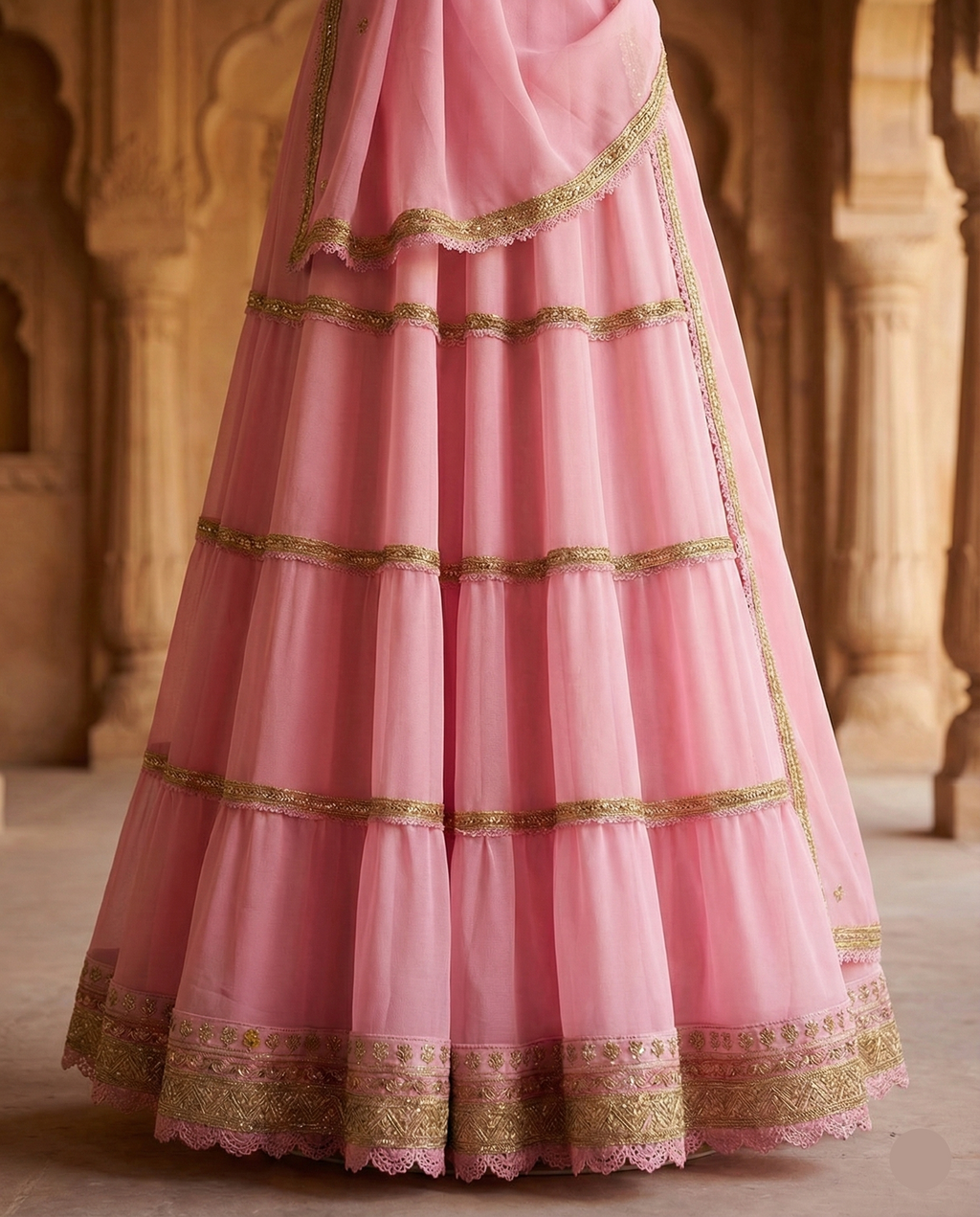 Gulabi Noor Lehenga