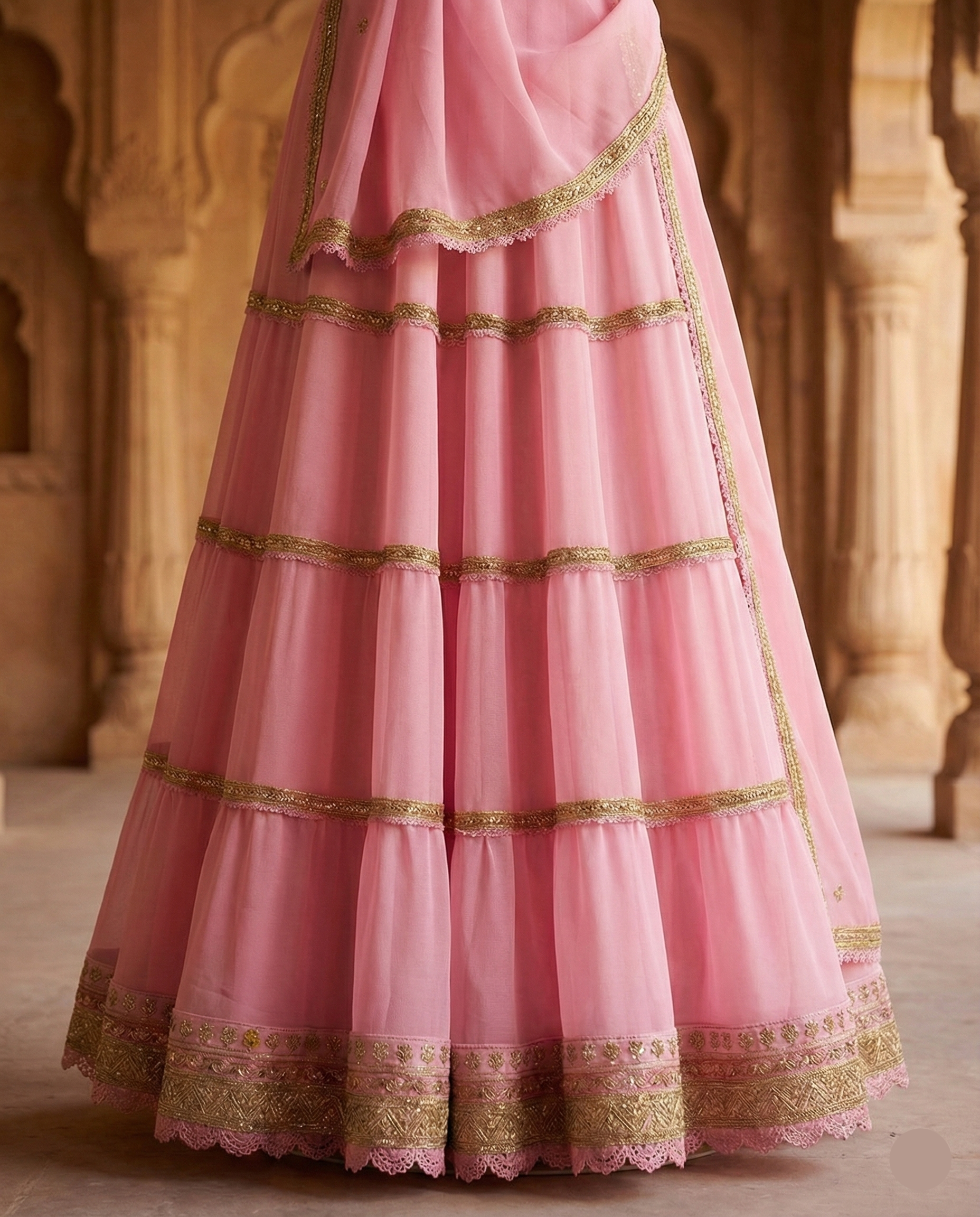 Gulabi Noor Lehenga