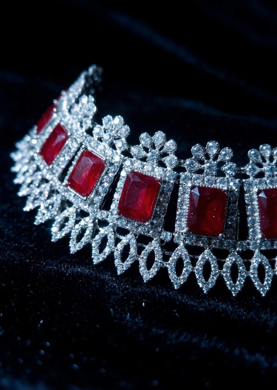 Crimson Keystone Choker Set