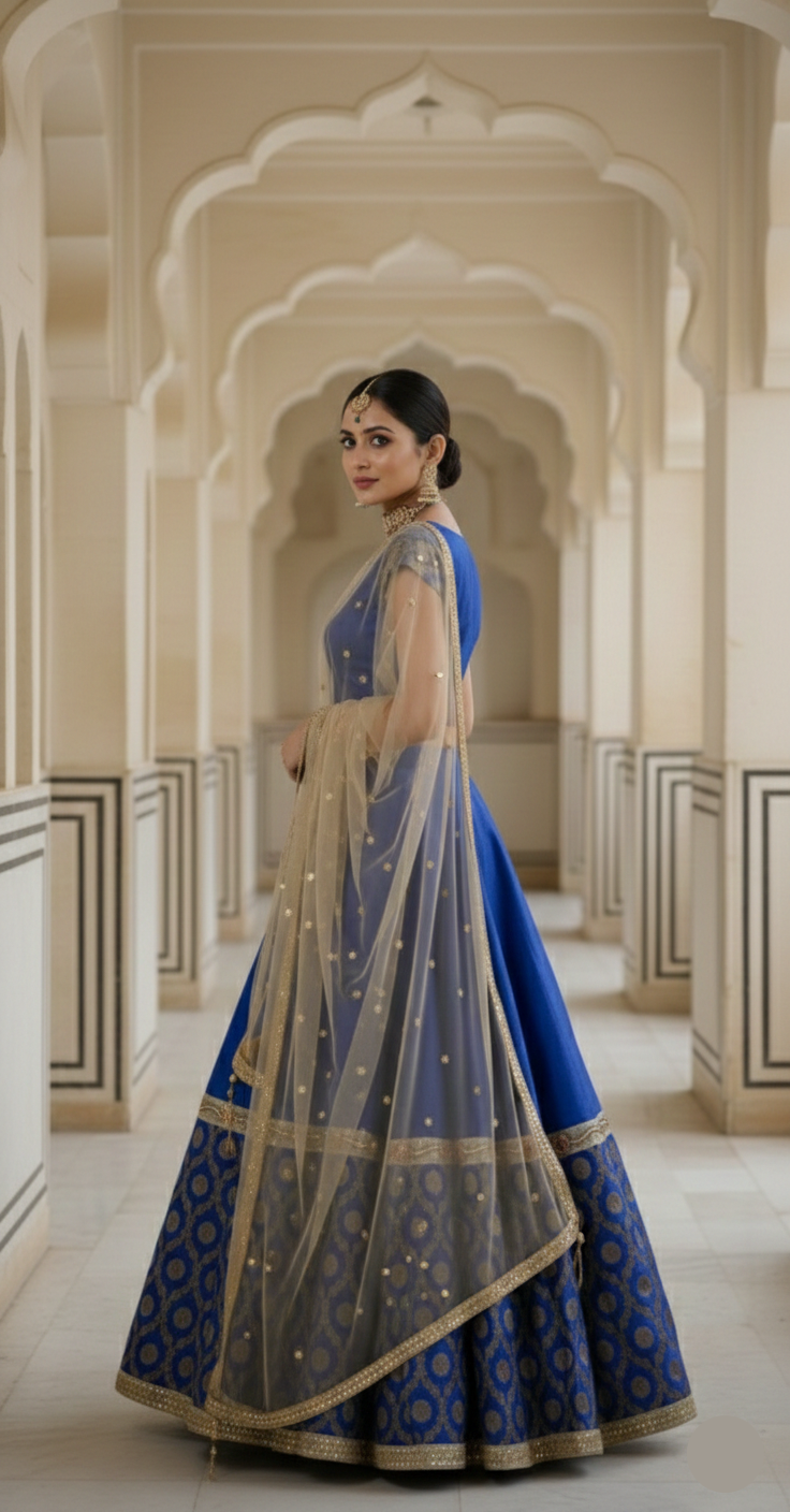 Royal Blue Lehenga