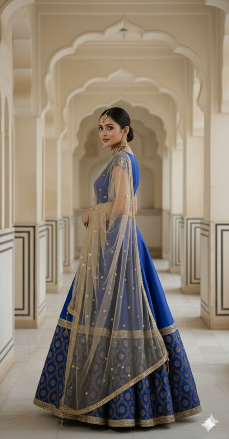Royal Blue Lehenga