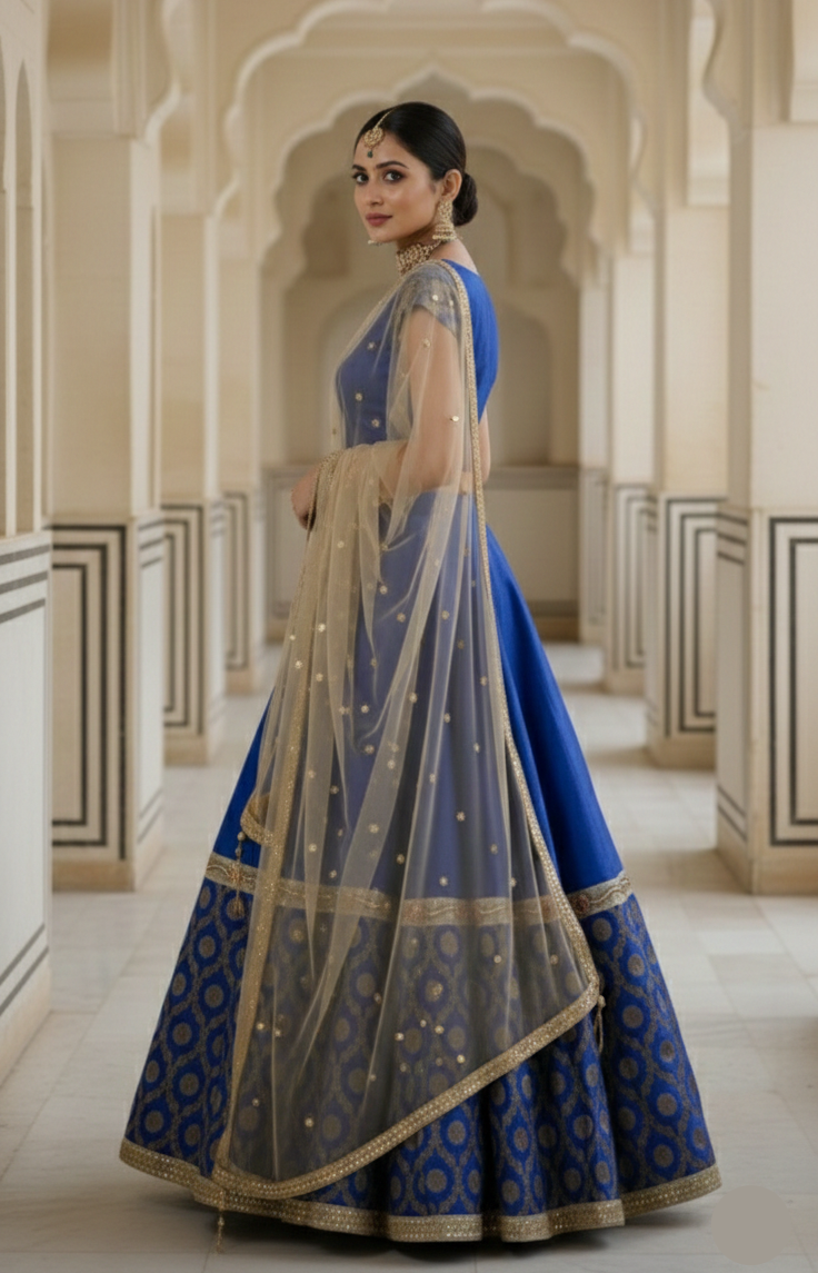 Royal Blue Lehenga