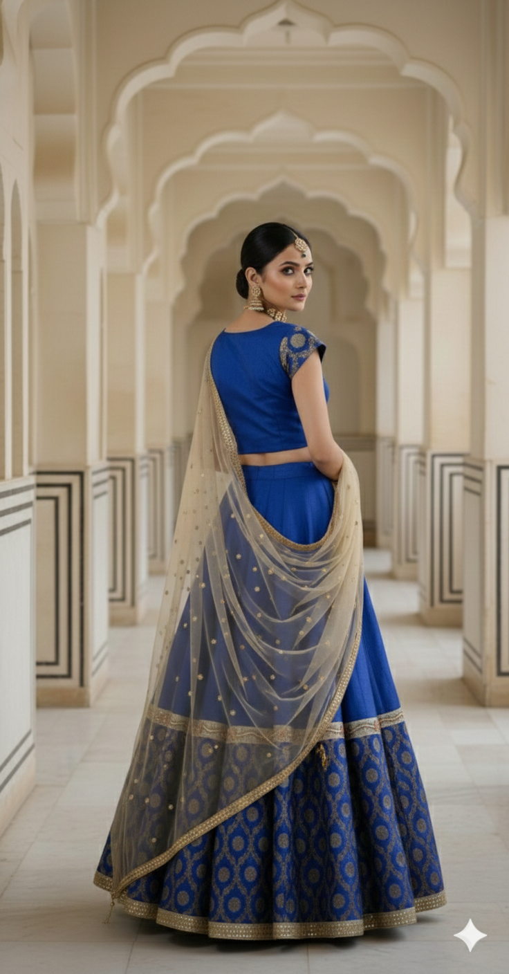 Royal Blue Lehenga
