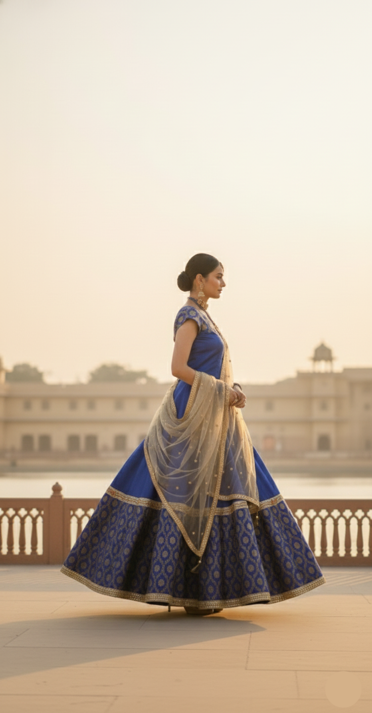 Royal Blue Lehenga