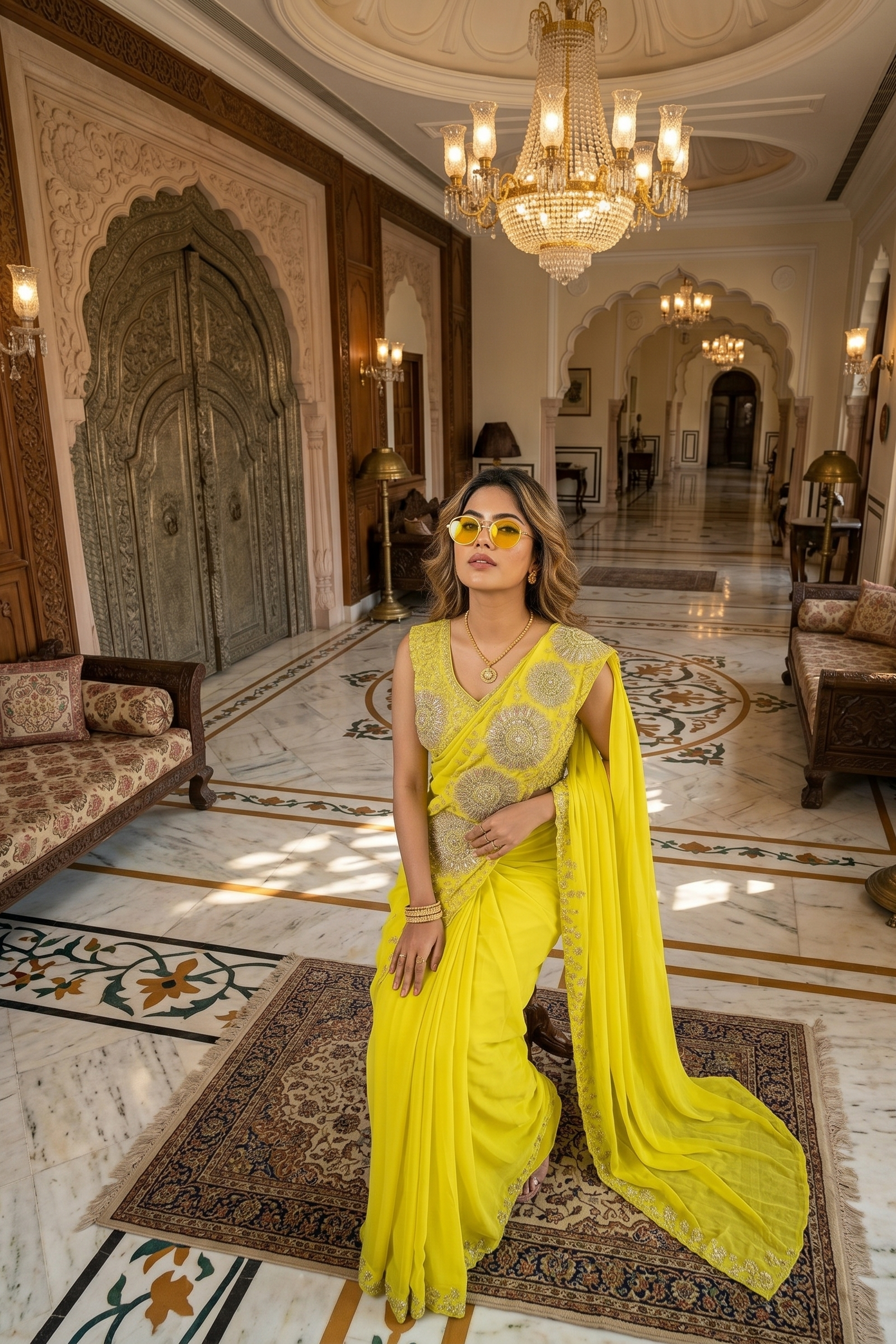 Sunlit Bloom Ready-to-Wear Saree