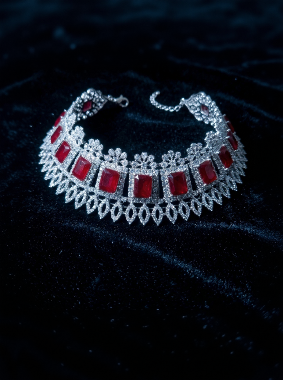 Crimson Keystone Choker Set