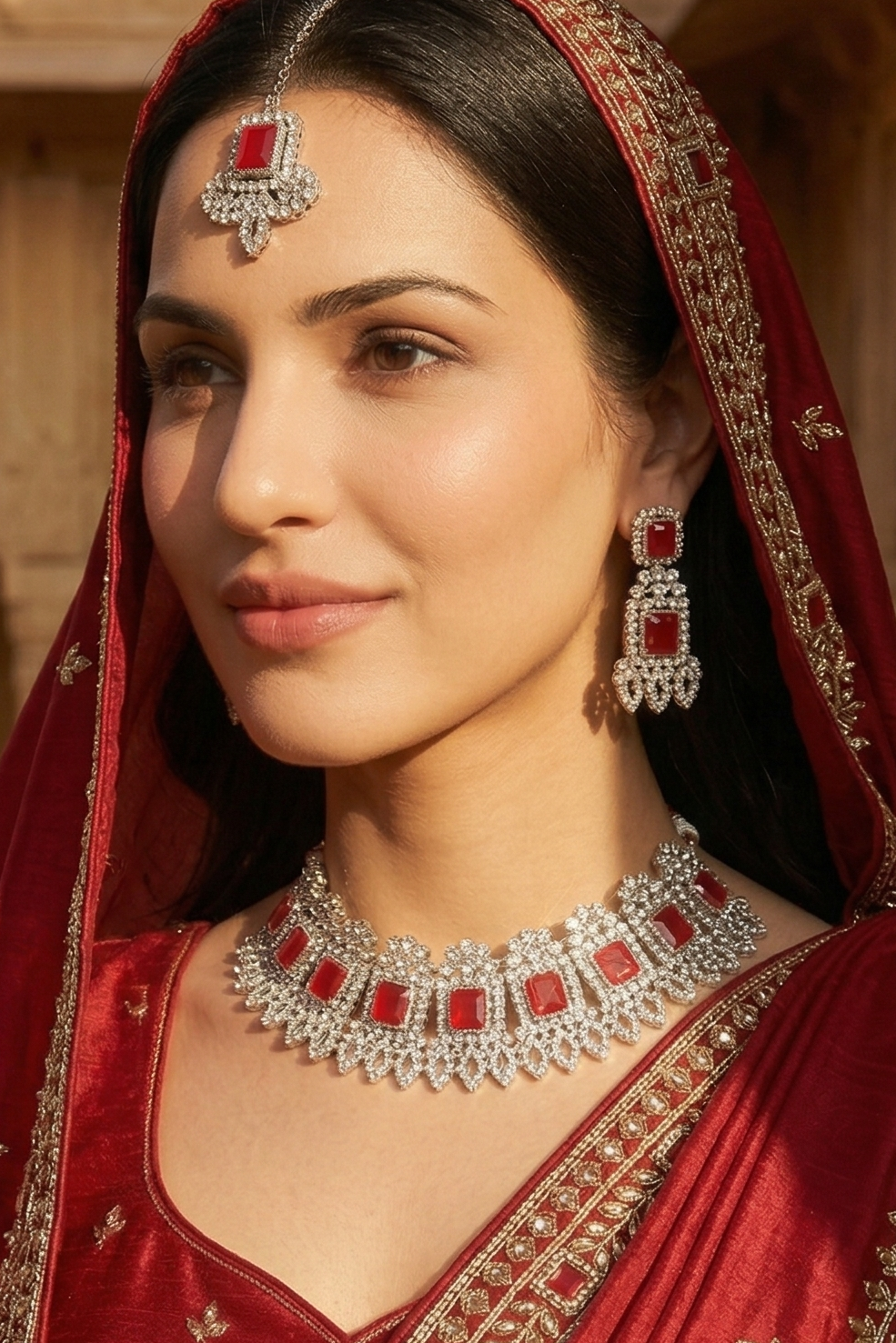 Crimson Keystone Choker Set