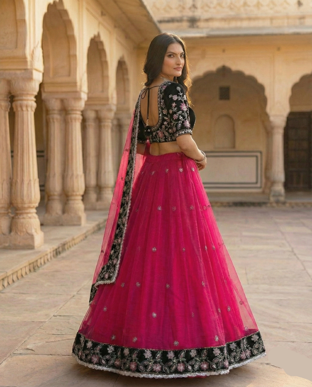 Velvet Rani Saree