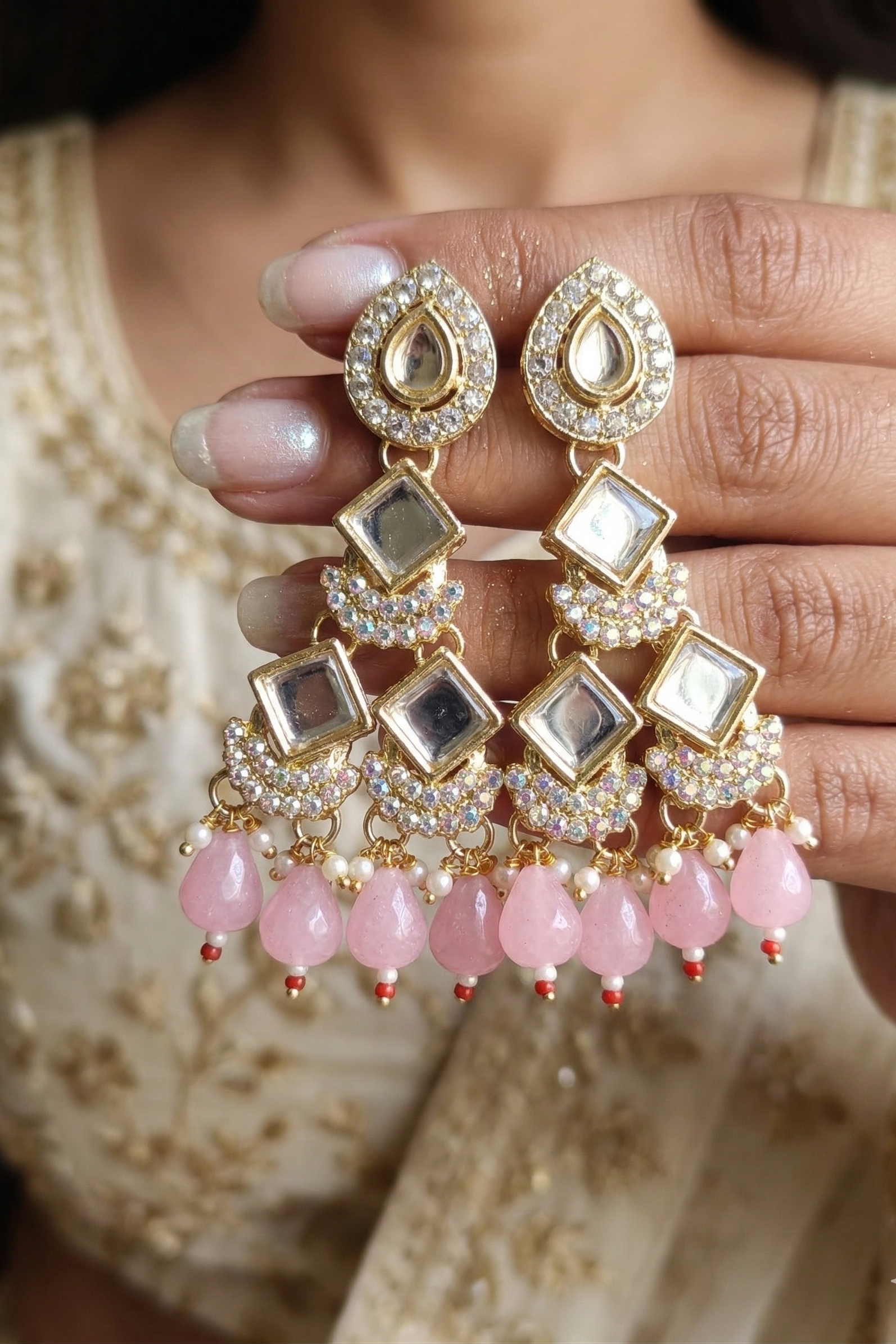 Blush Prism Necklace Set