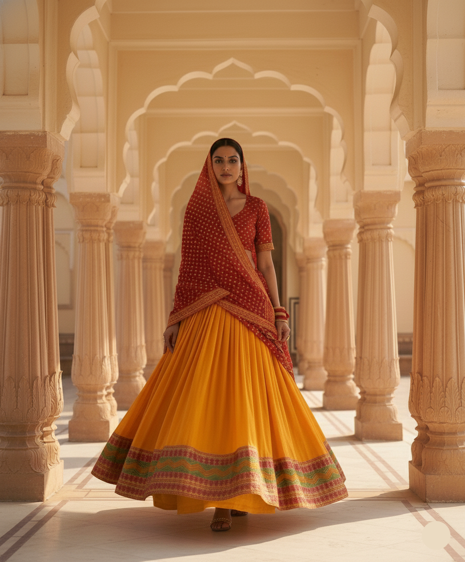 Rajwadi Rangotsav Lehenga