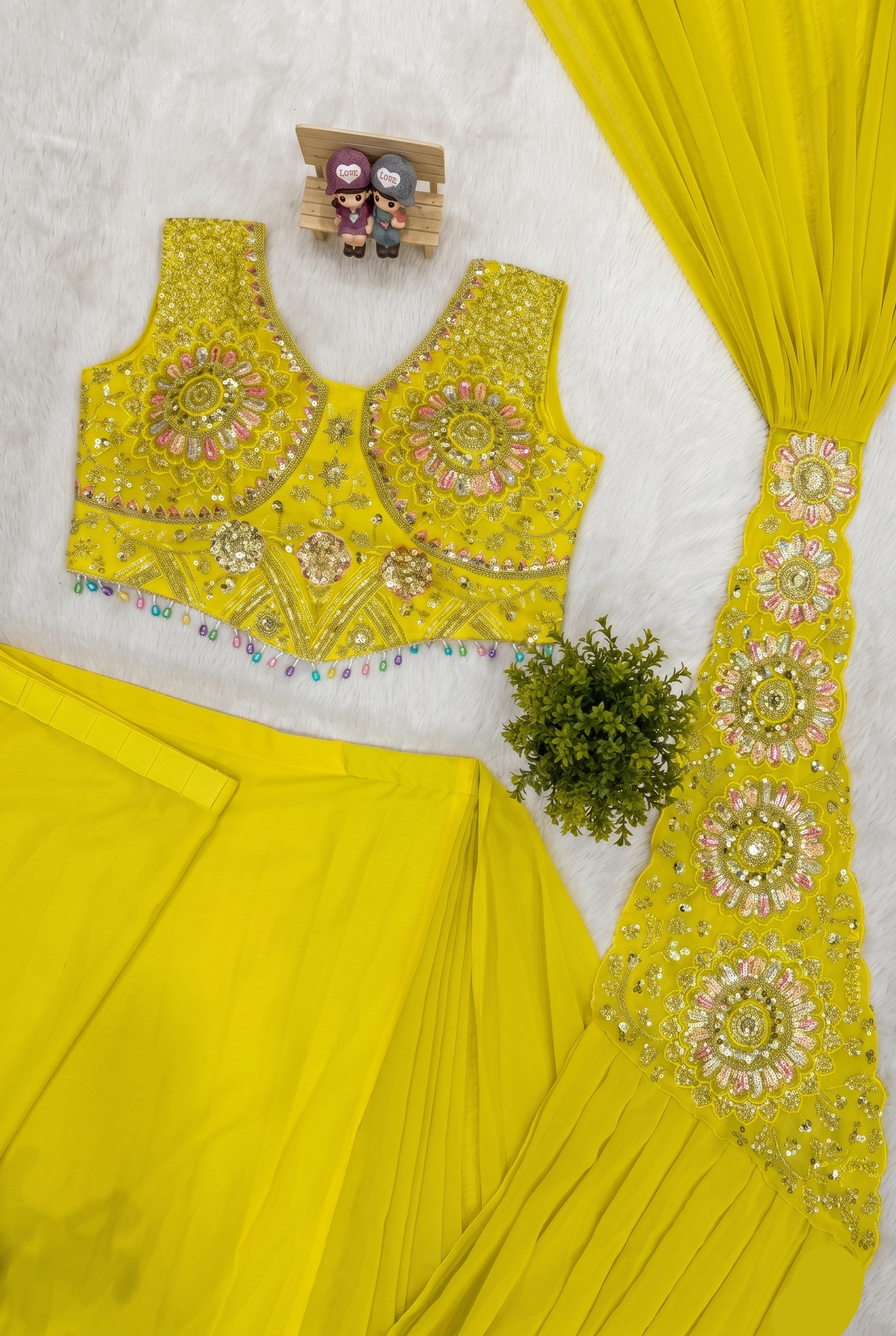 Sunlit Bloom Ready-to-Wear Saree
