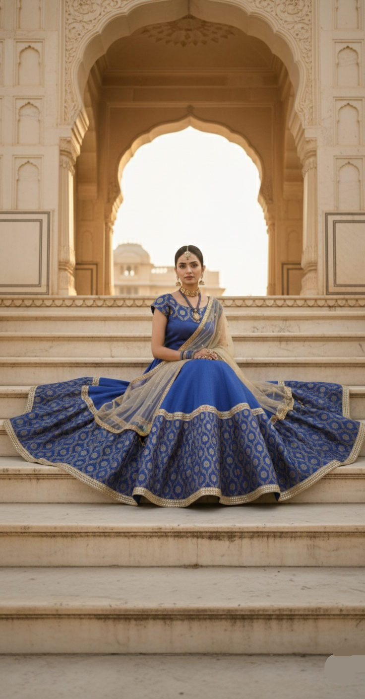Royal Blue Lehenga