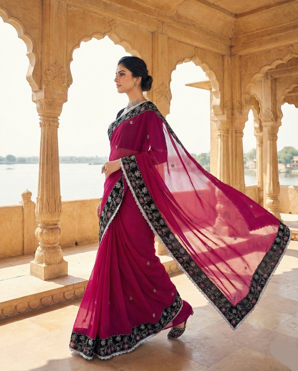 Velvet Rani Saree