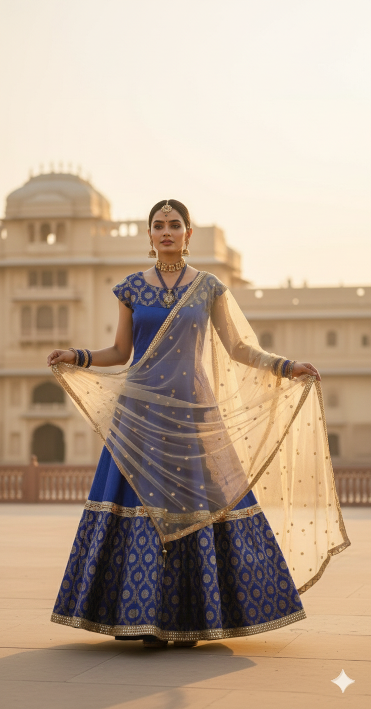 Royal Blue Lehenga