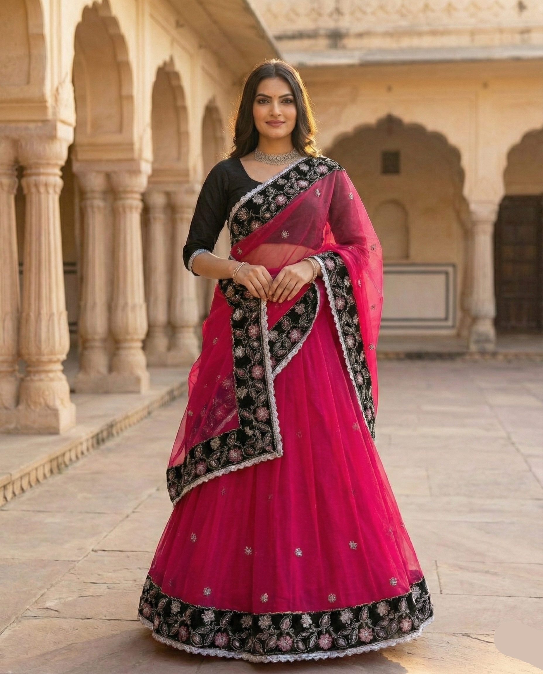 Velvet Rani Saree