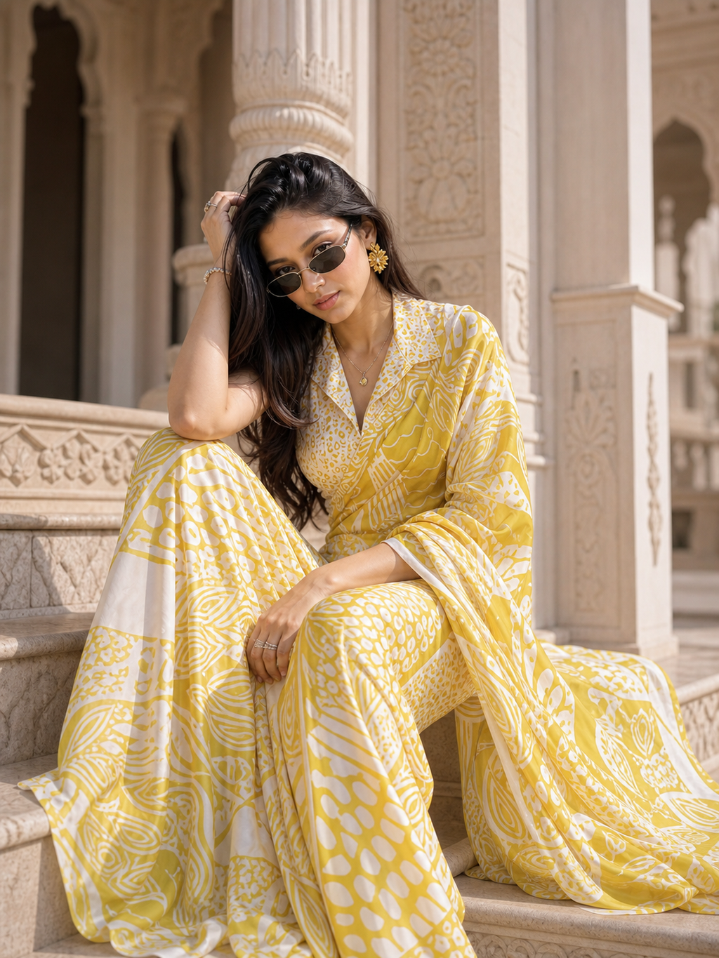 Canary Grove Saree