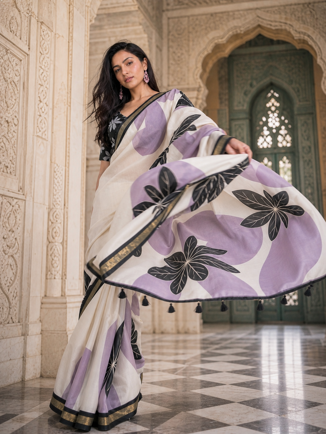 Ash Botanica Saree