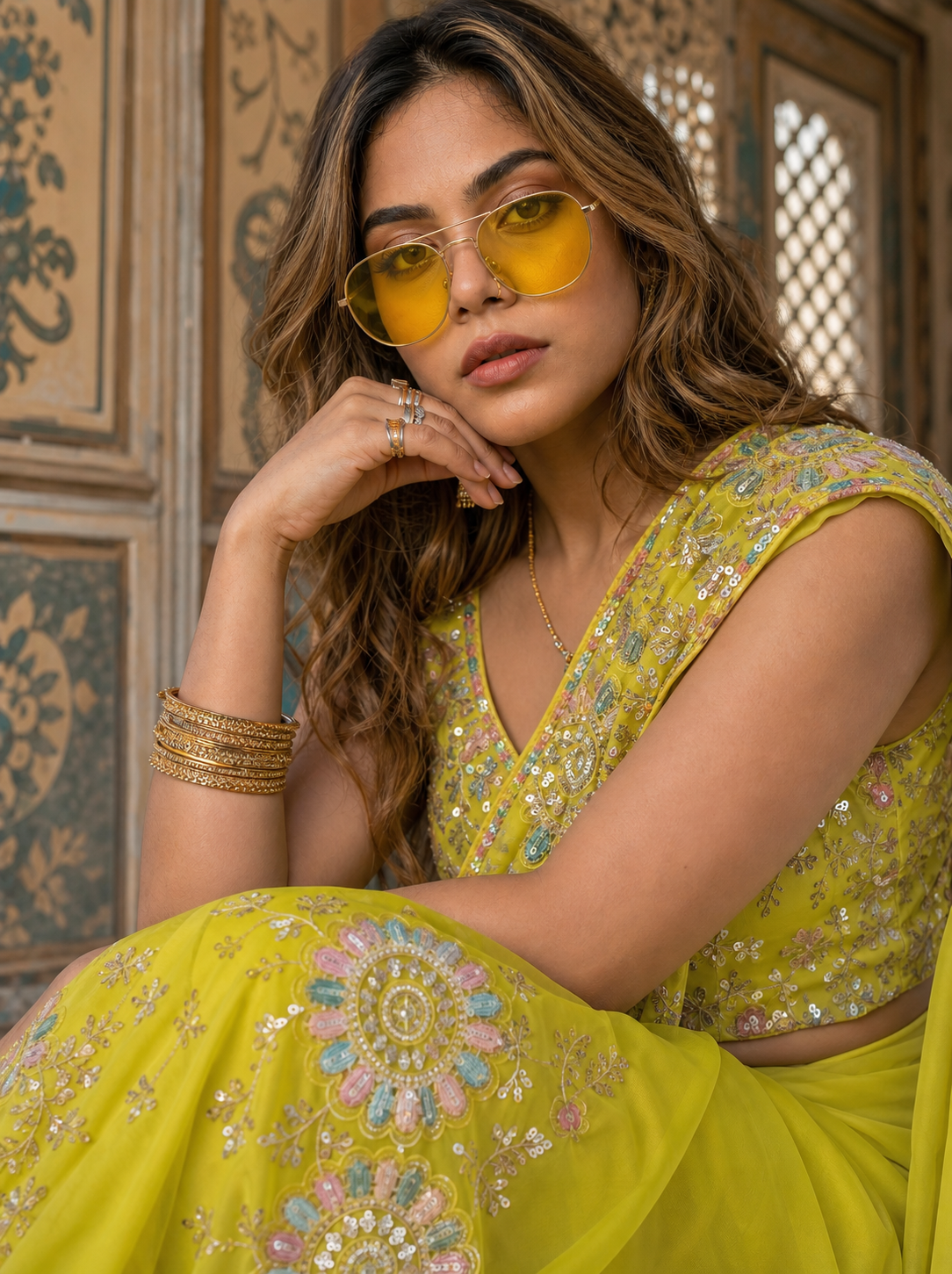 Sunlit Bloom Ready-to-Wear Saree