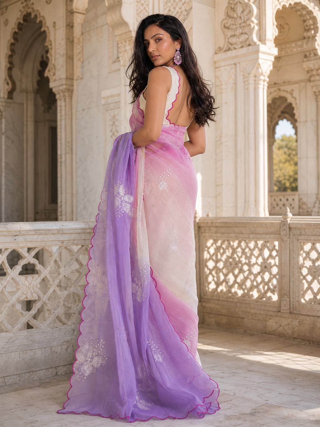 Orchid Mist Silk Saree