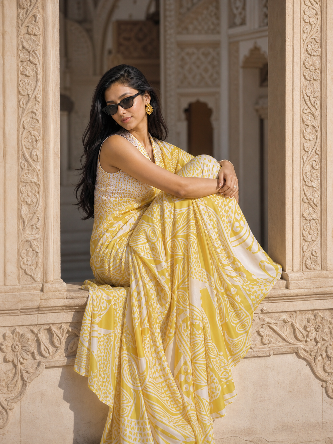 Canary Grove Saree