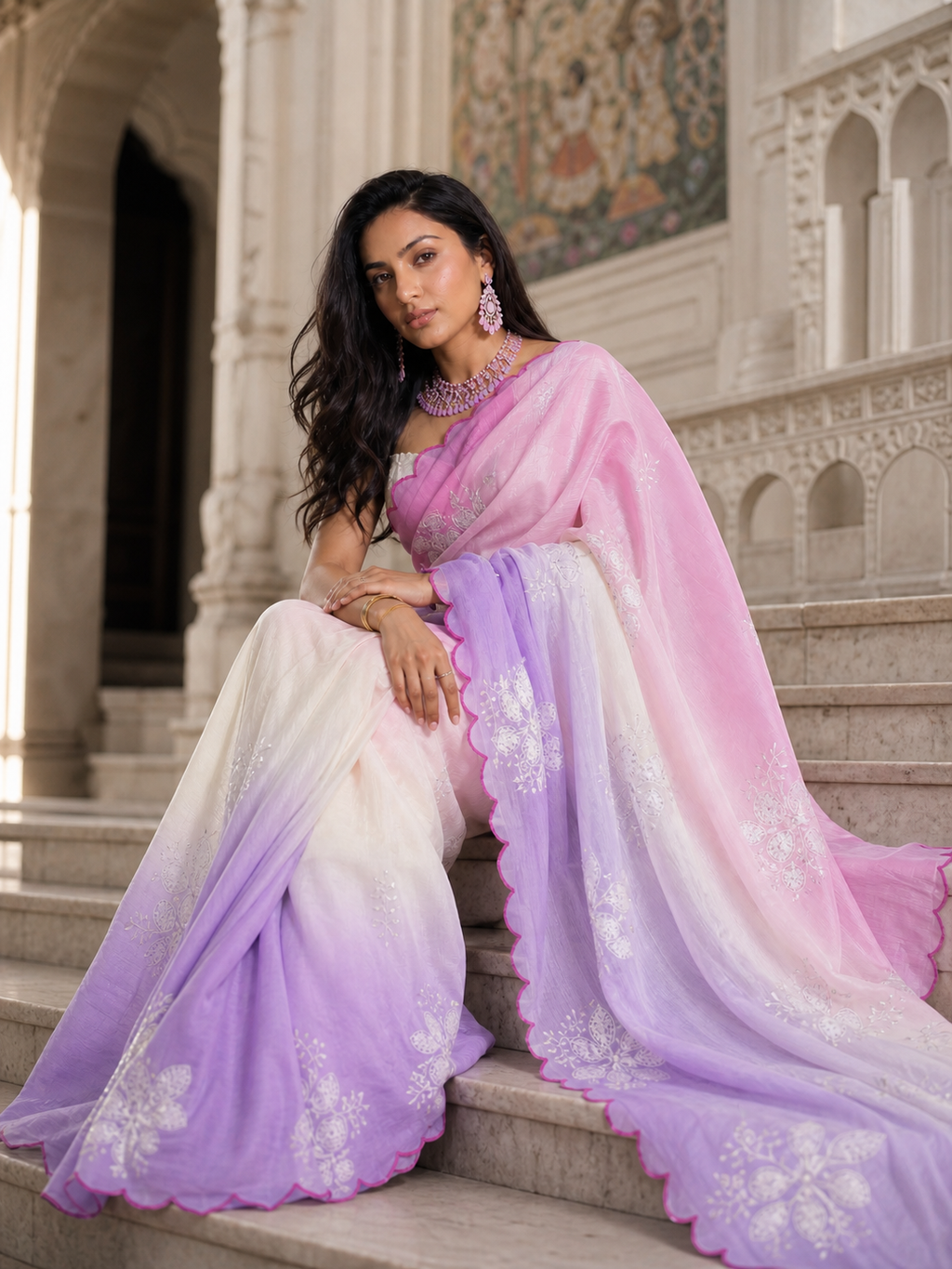Orchid Mist Silk Saree