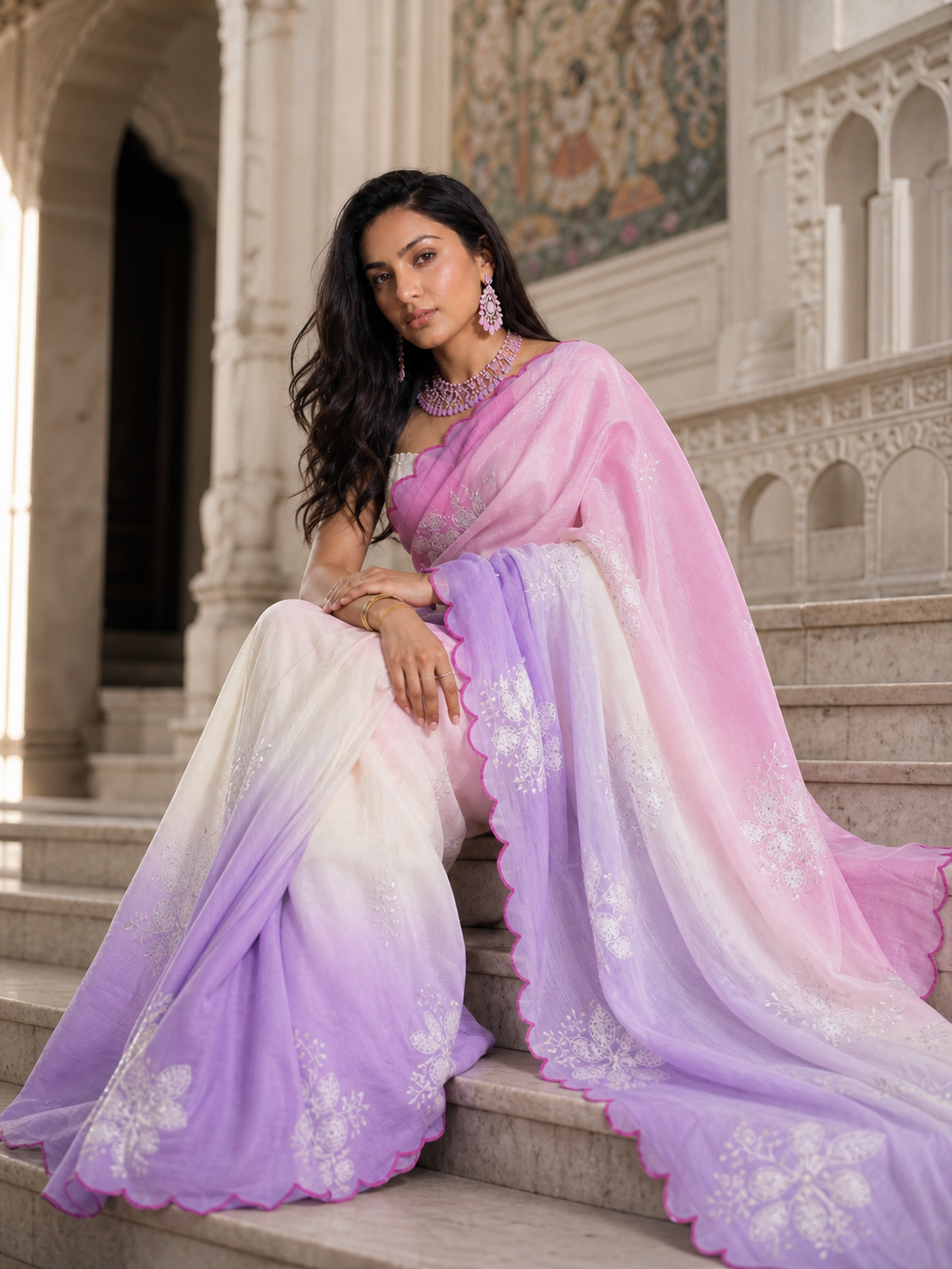 Orchid Mist Silk Saree
