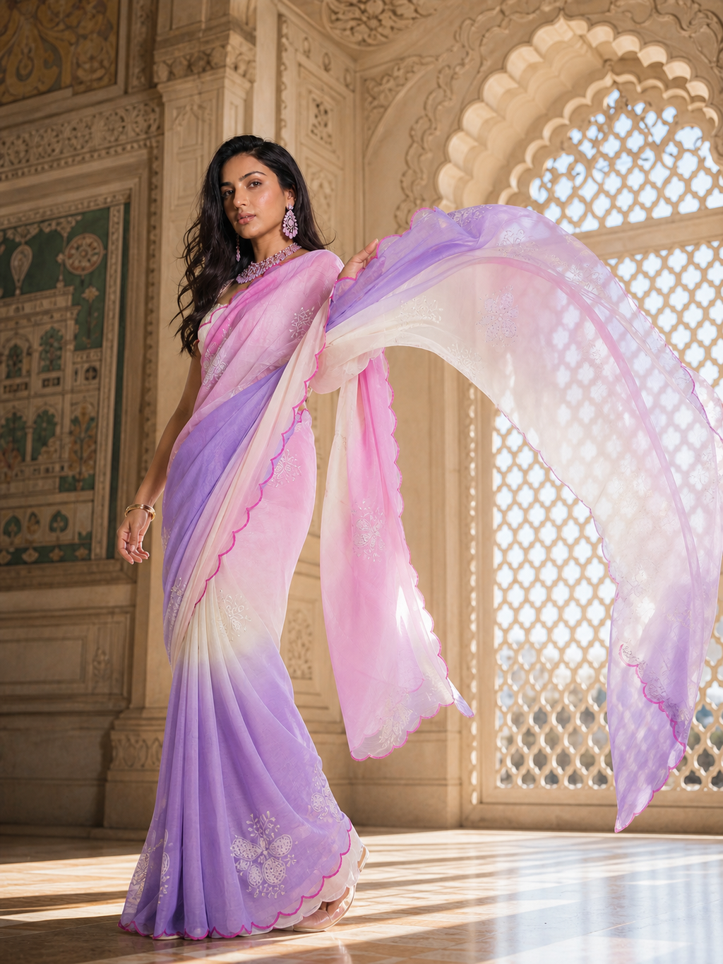 Orchid Mist Silk Saree