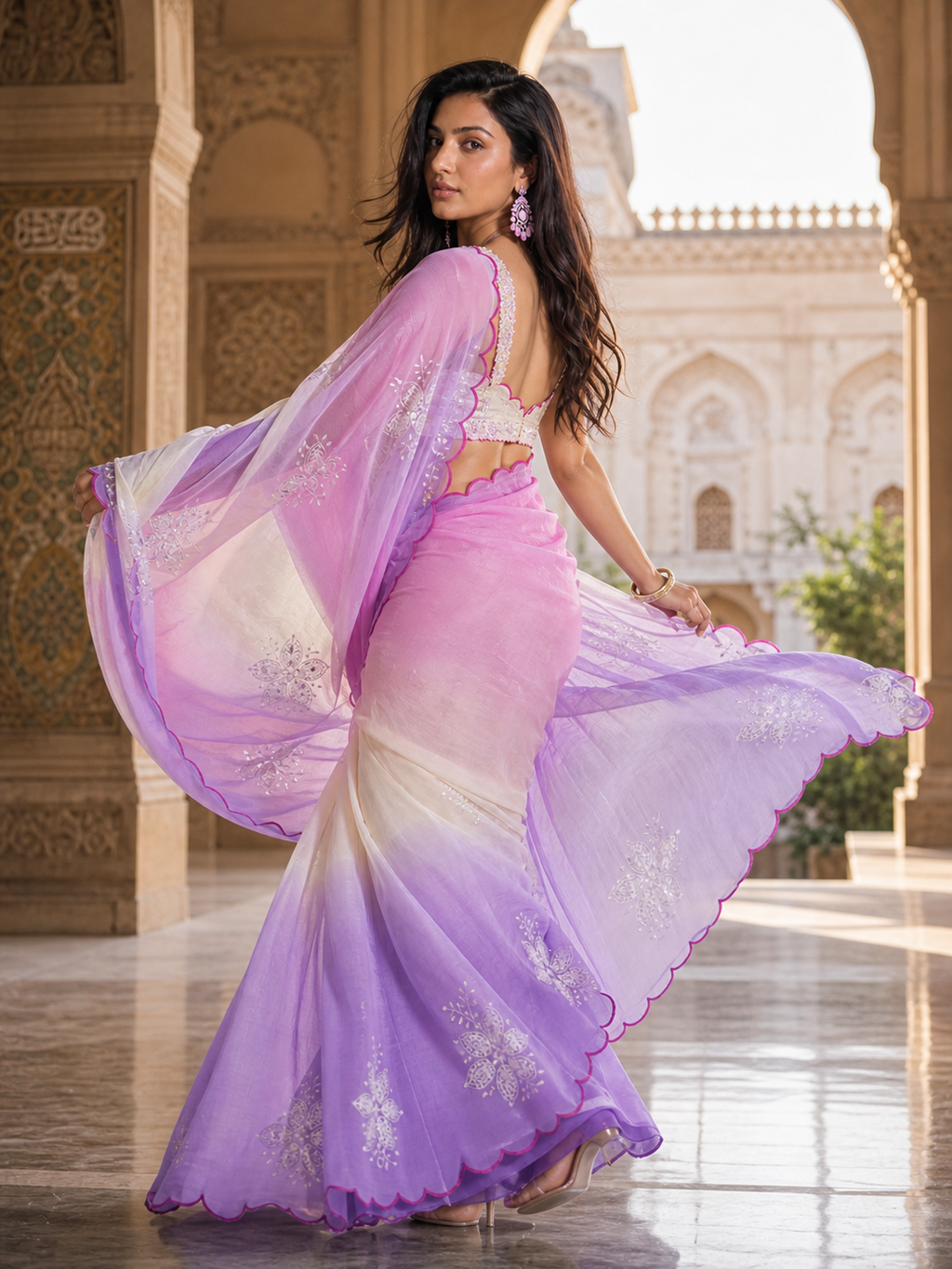 Orchid Mist Silk Saree