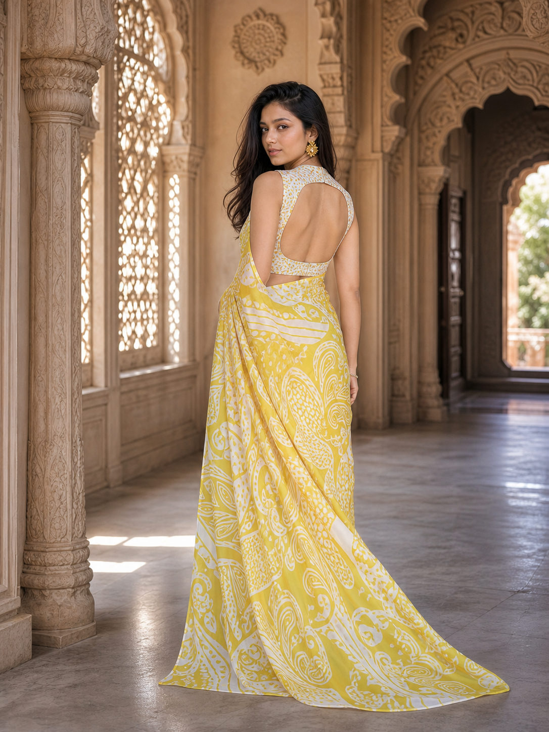 Canary Grove Saree