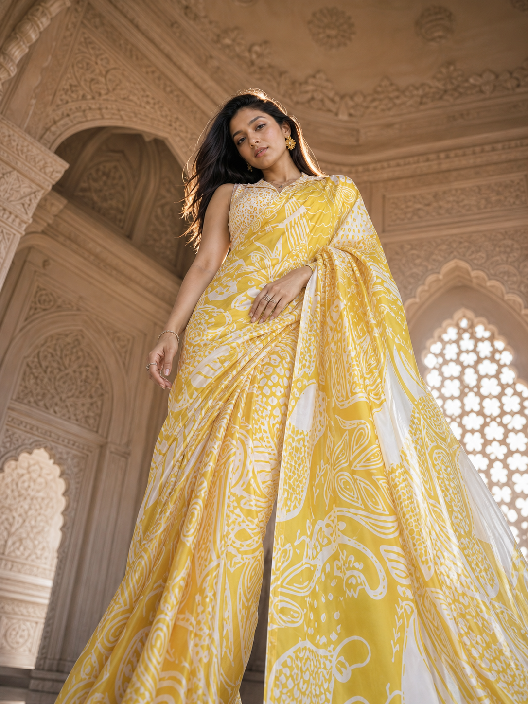 Canary Grove Saree