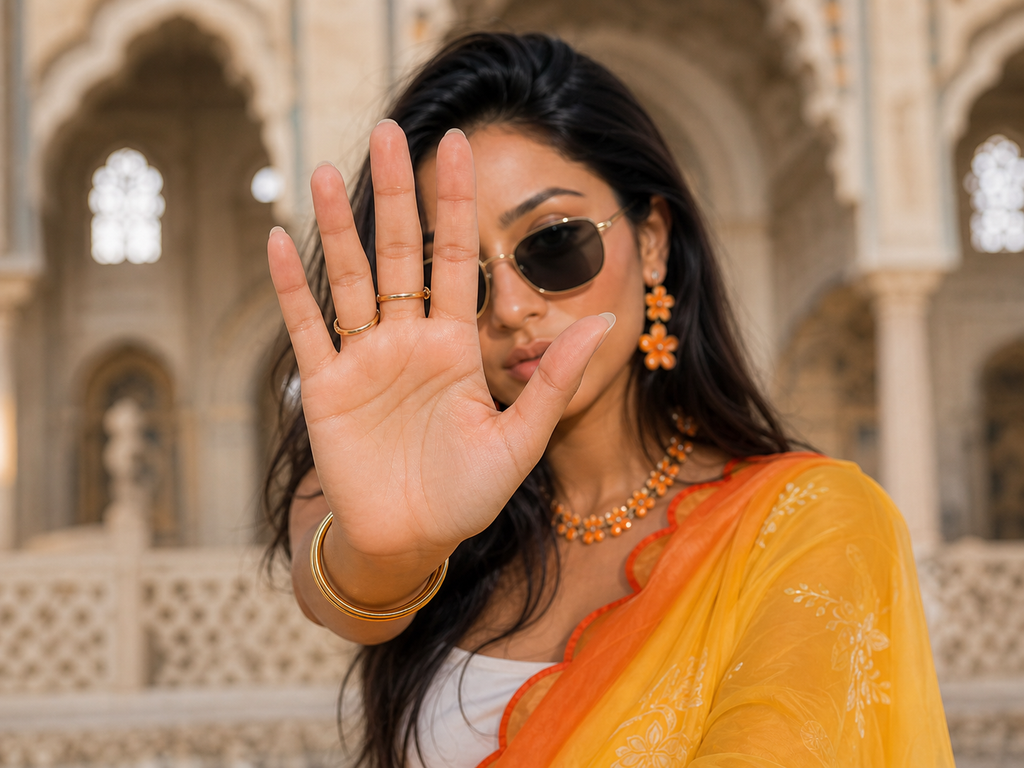 The Apricot Muse Saree