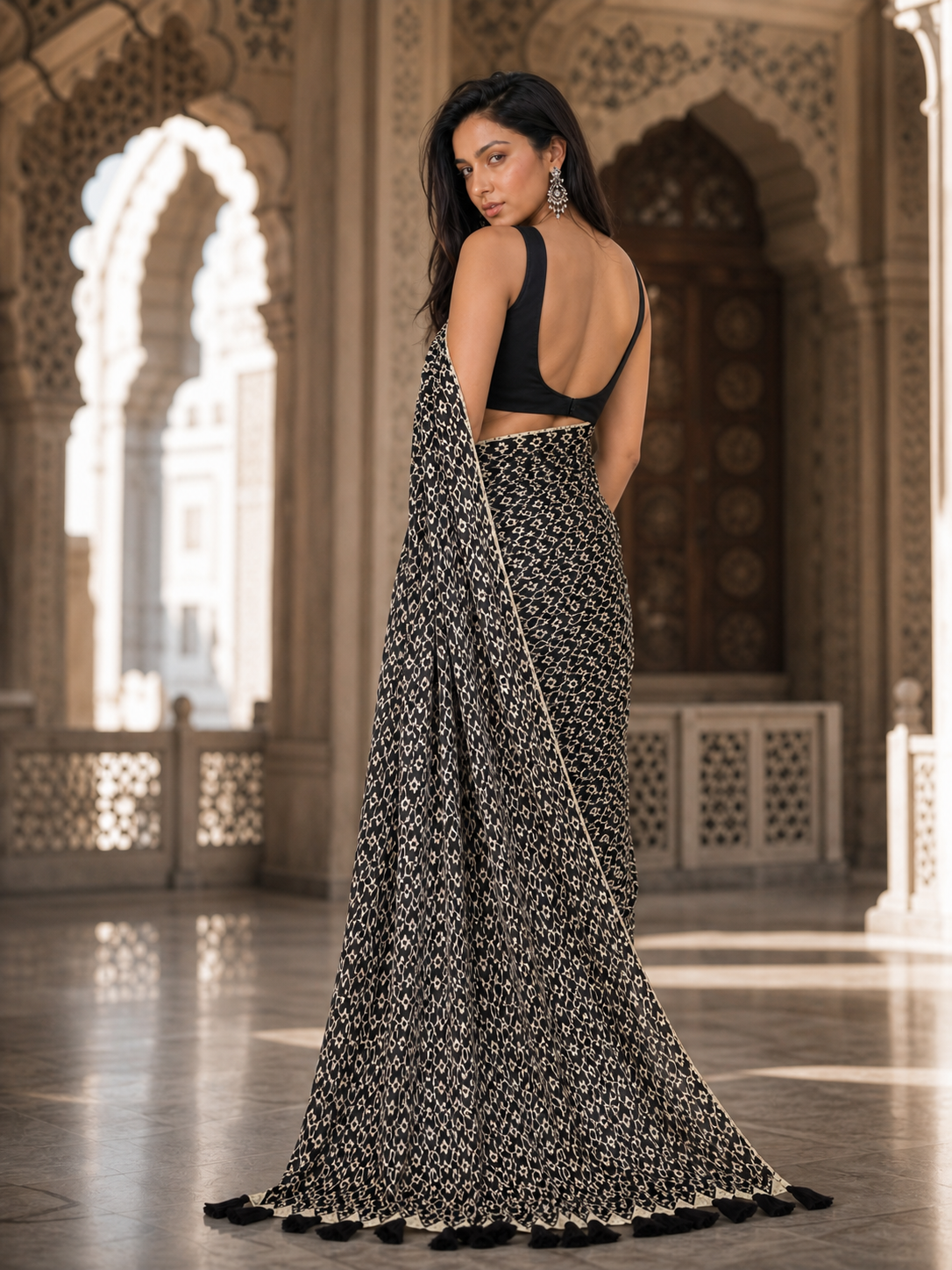 Noir Mosaic Saree