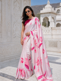 Pink Serenade Satin Saree