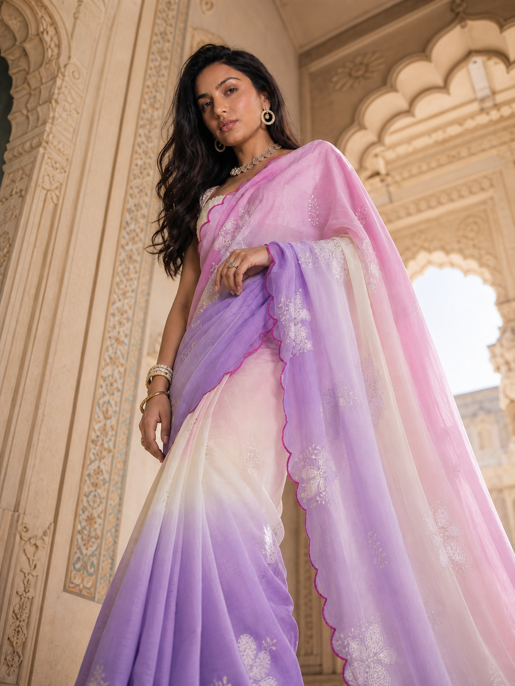 Orchid Mist Silk Saree