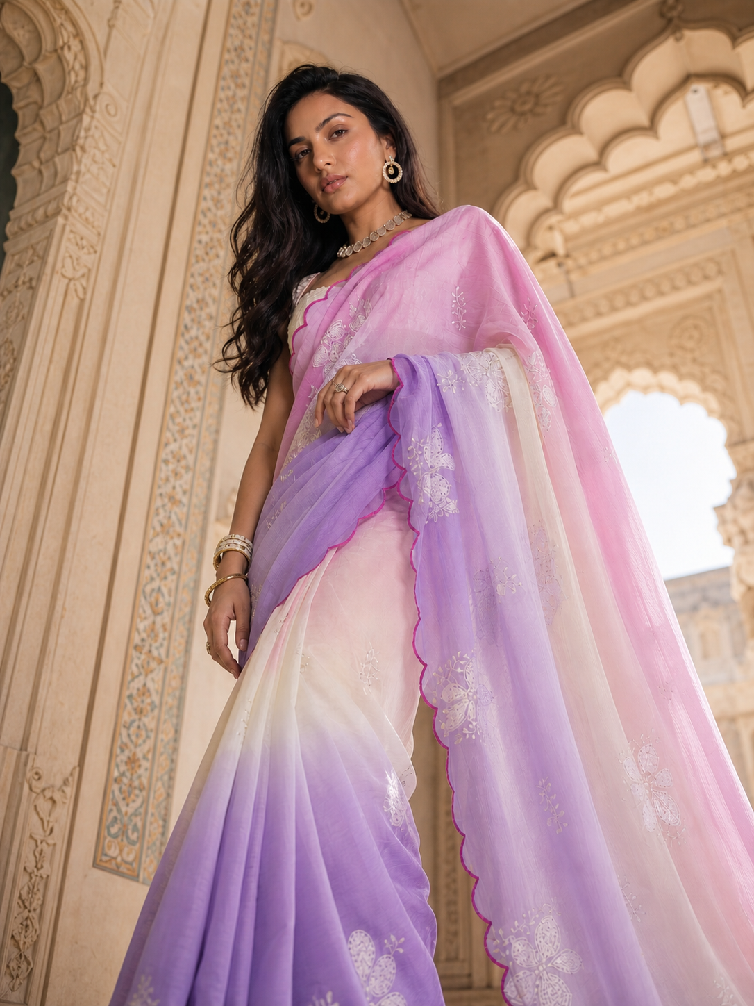 Orchid Mist Silk Saree