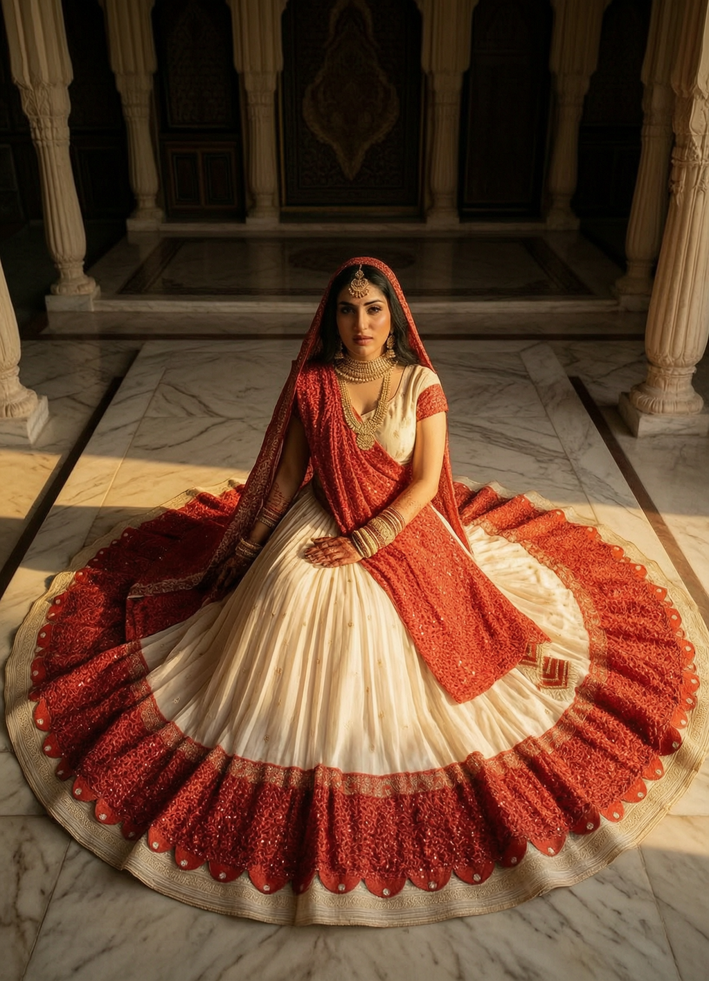 Ruby Sequin Lehenga Set
