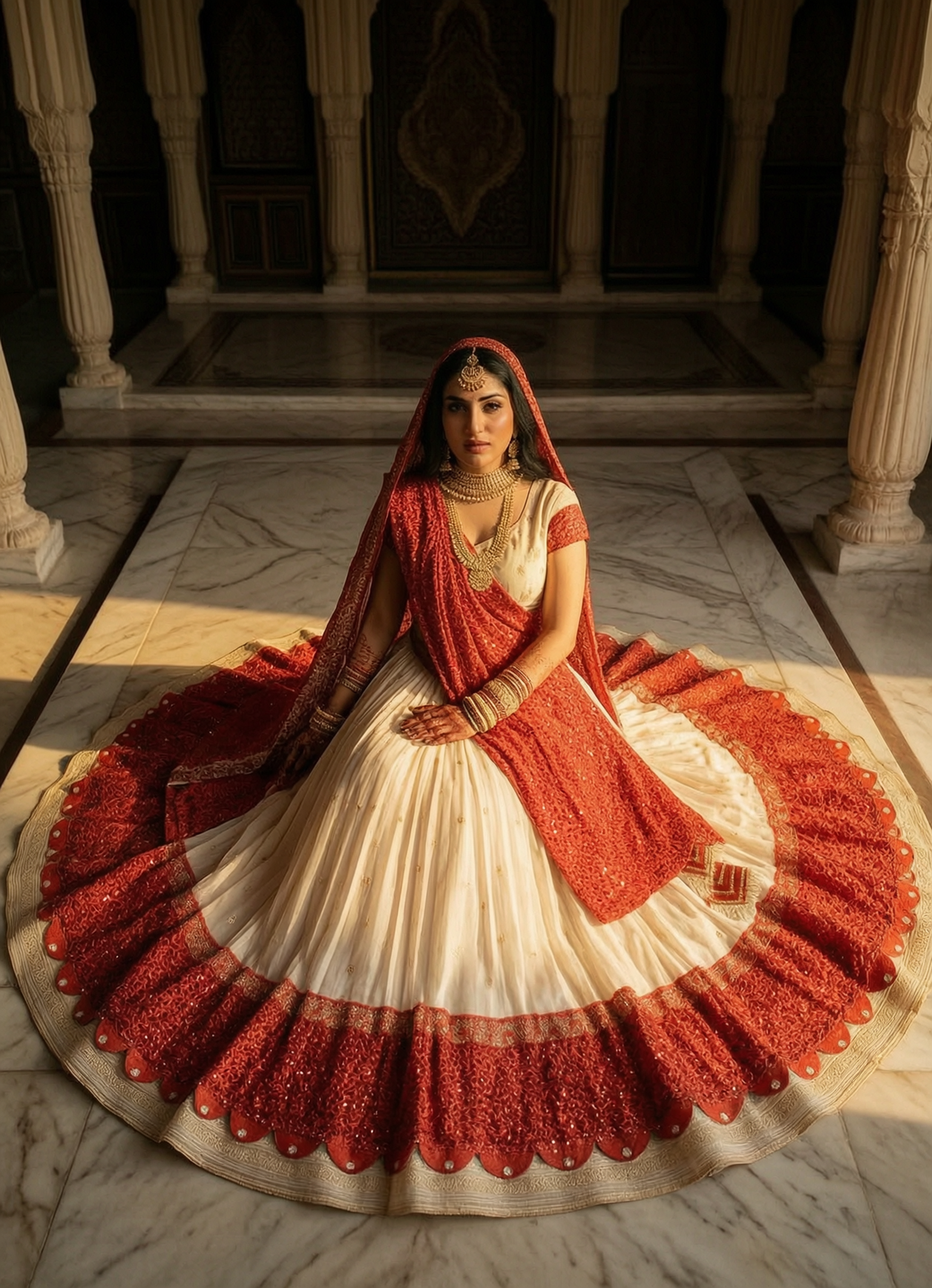 Ruby Sequin Lehenga Set
