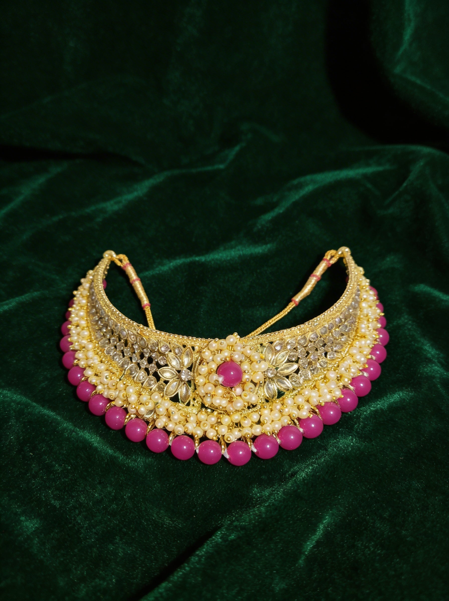Rosé Fringe Choker Set