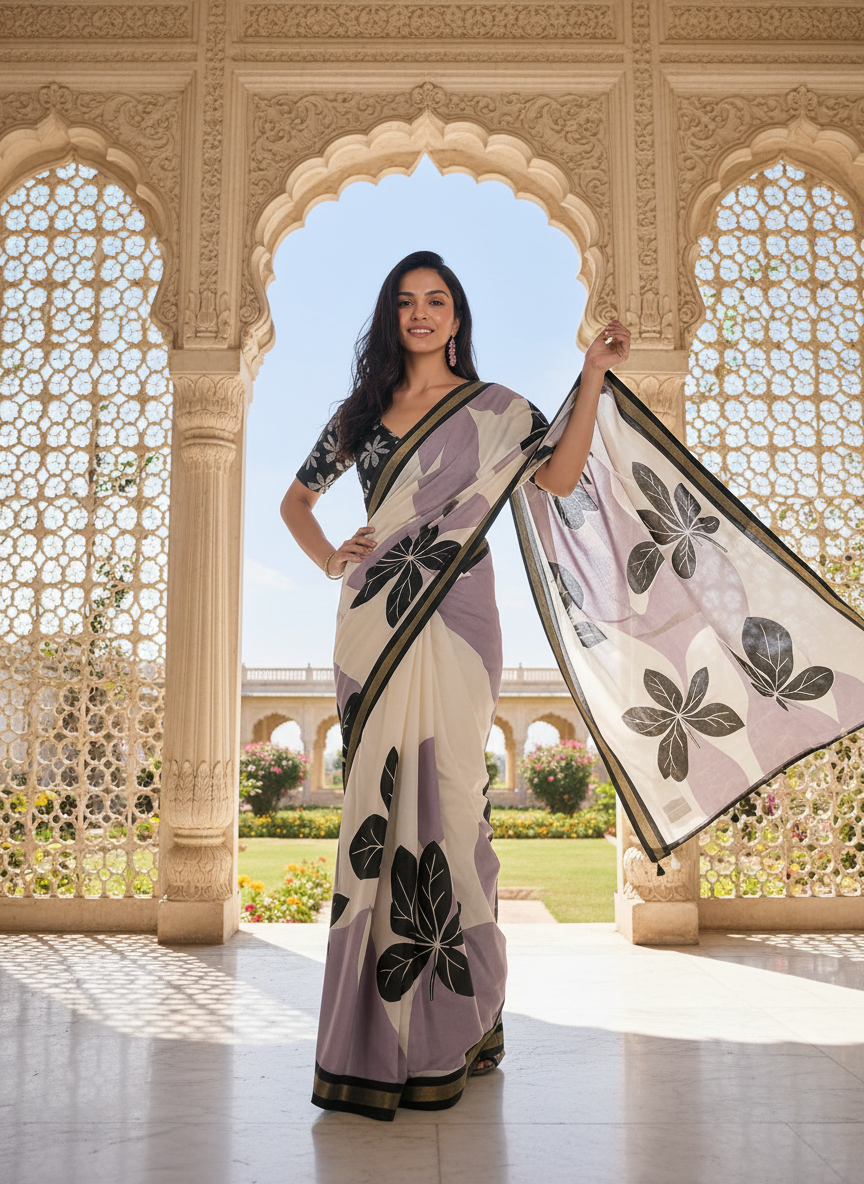 Ash Botanica Saree