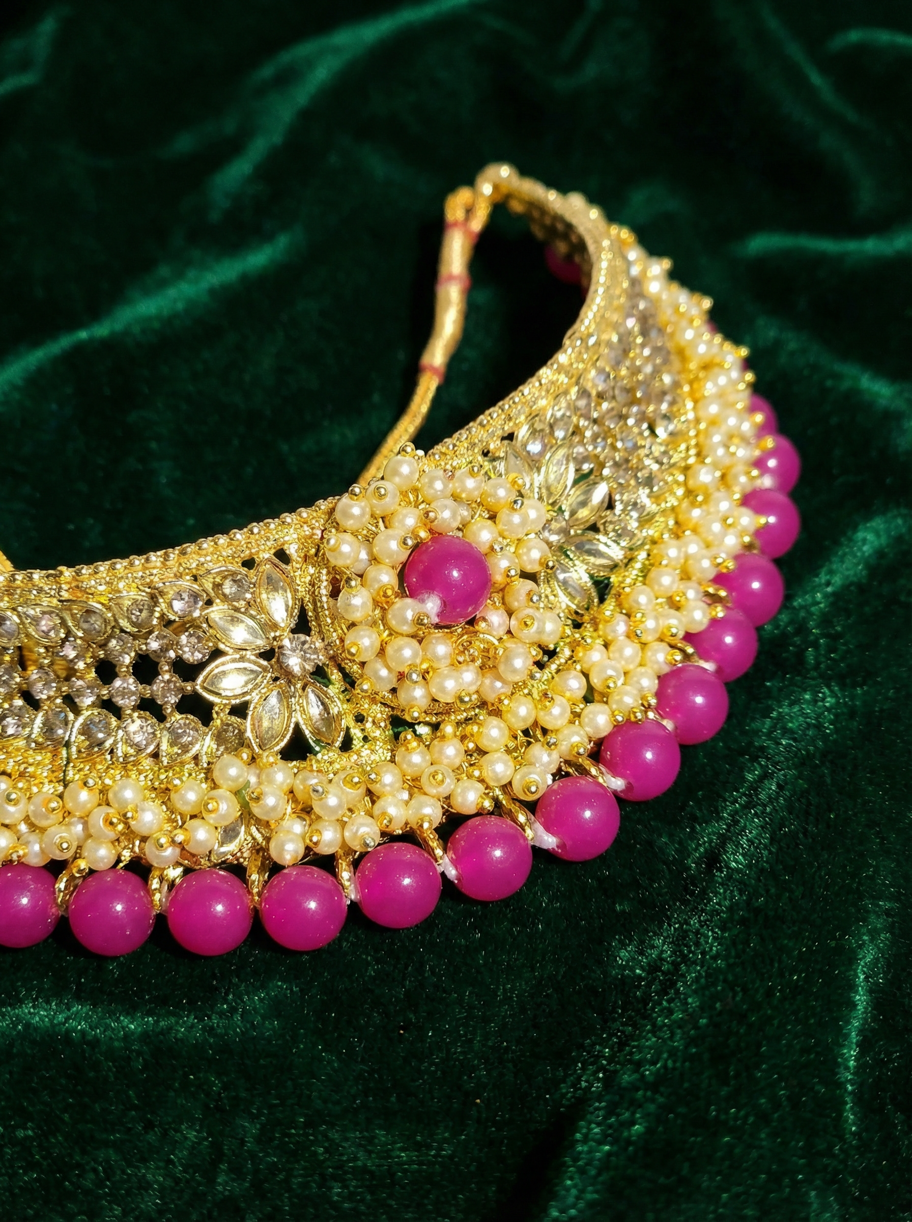 Rosé Fringe Choker Set