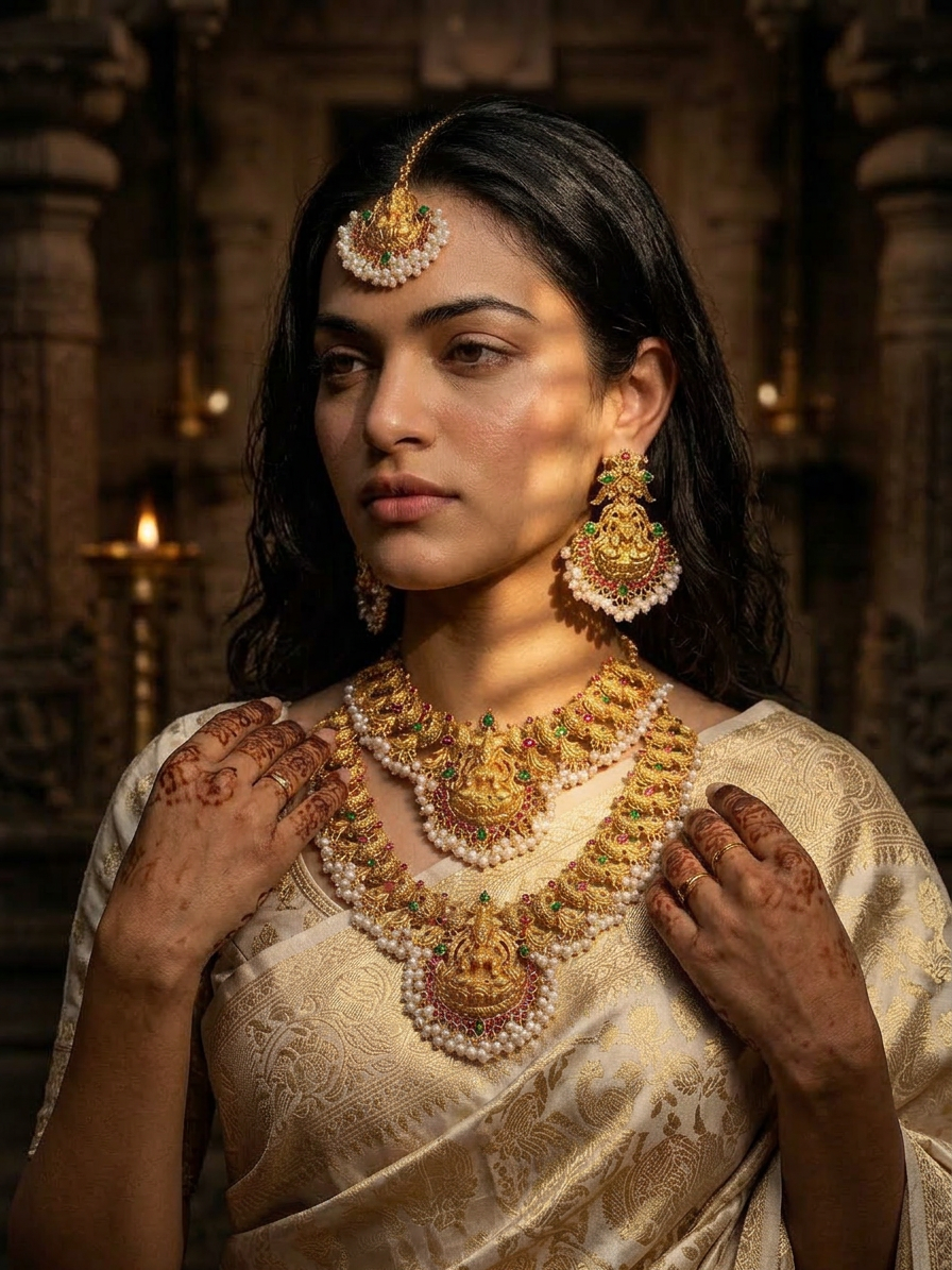 Temple Lakshmi Bridal Set