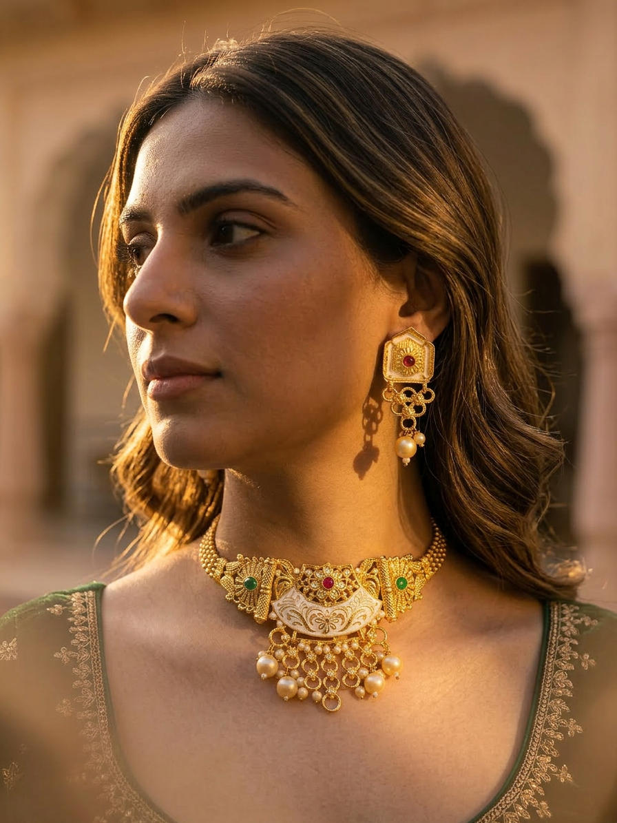 Tanira Drop Choker Set