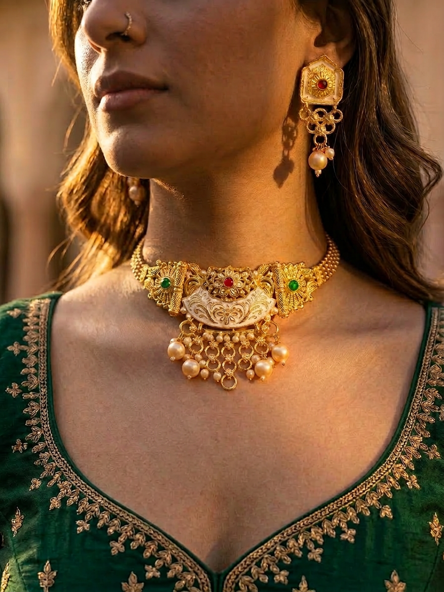 Tanira Drop Choker Set