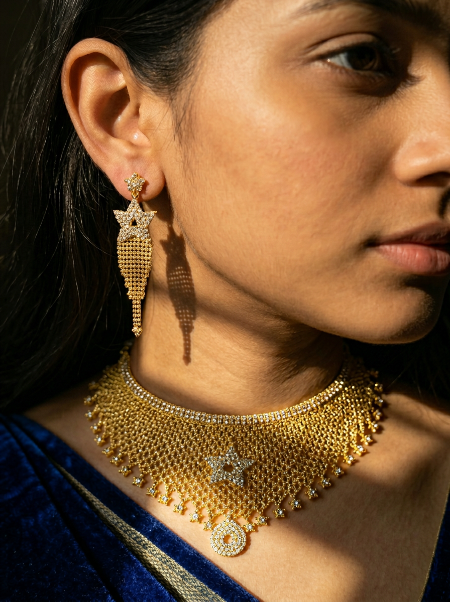 Starlight Mesh Choker Set