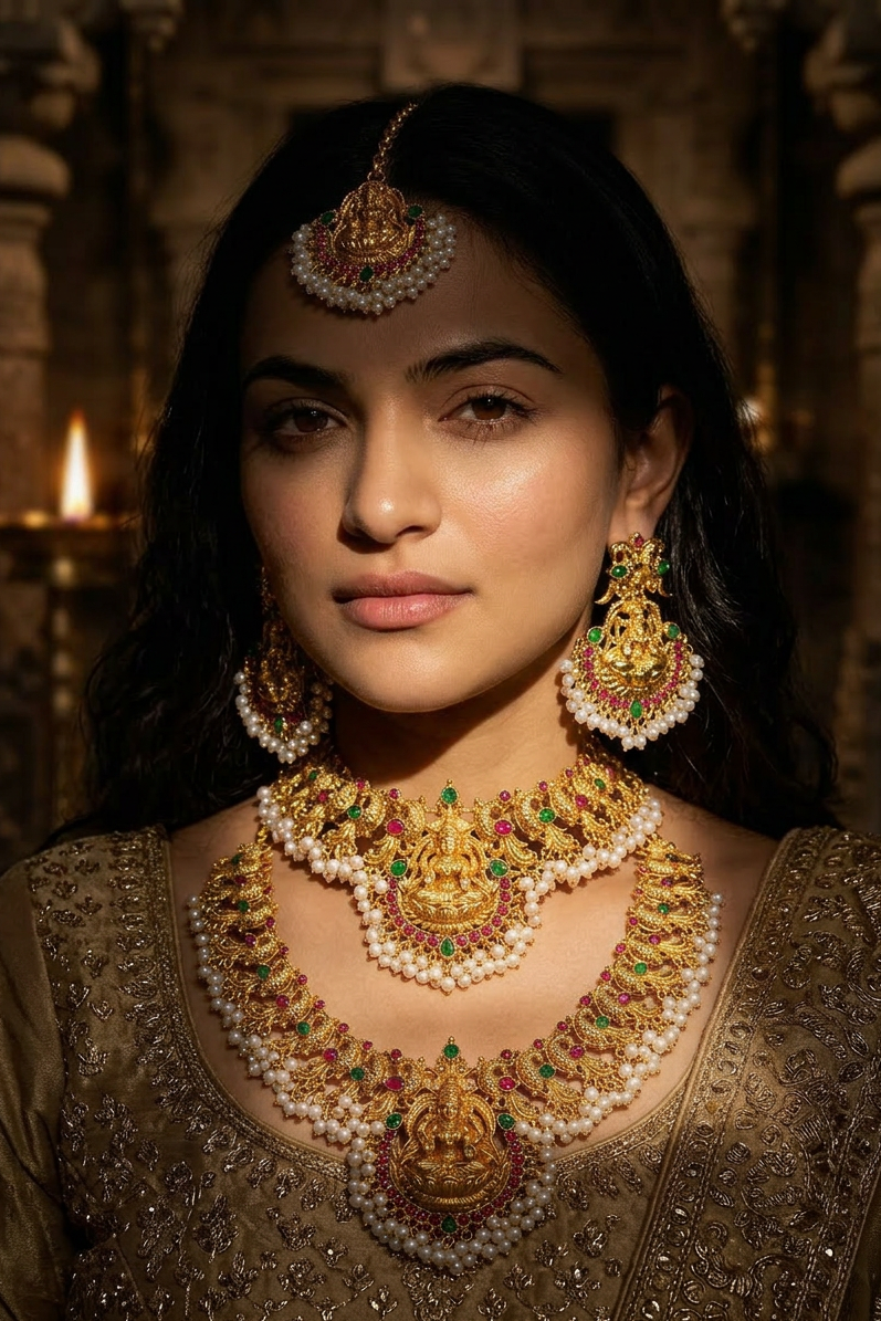 Temple Lakshmi Bridal Set