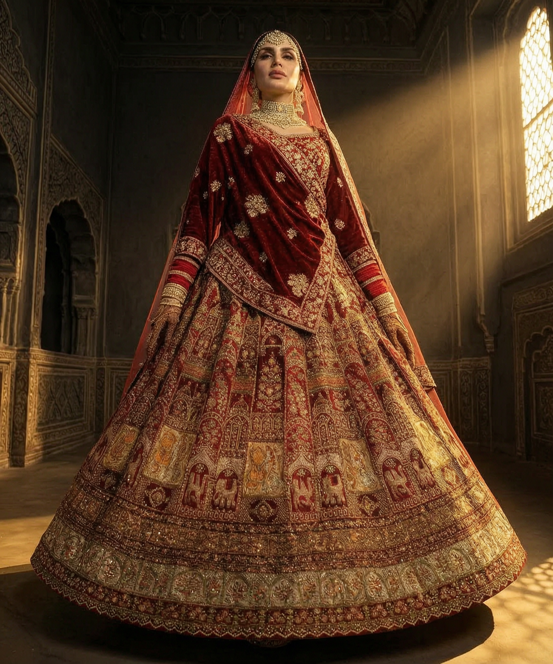 Royal Velvet Bridal Lehenga Set